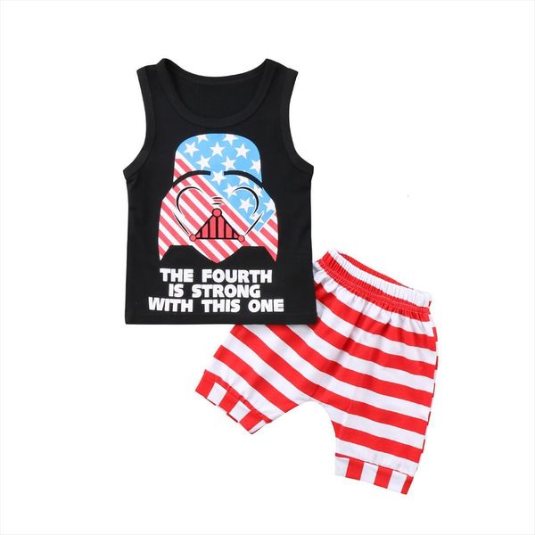 

newborn toddler kids baby boys outfits t shirt striped pants clothes set, White