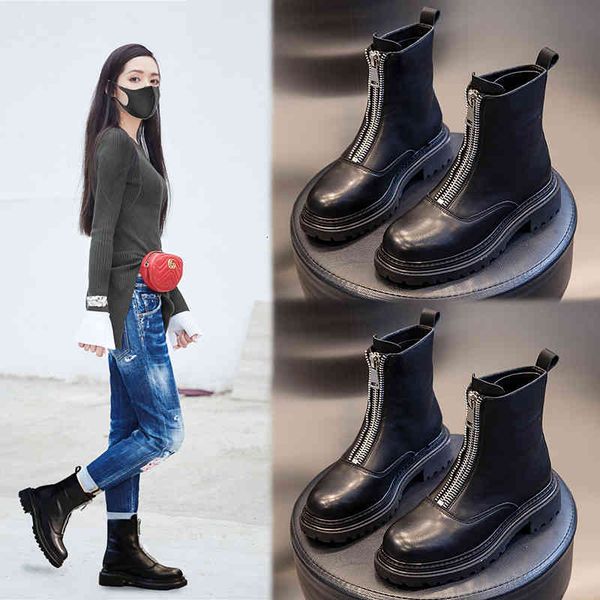 

asumer genuine leather complete zip women black autumn shoes fashion boots