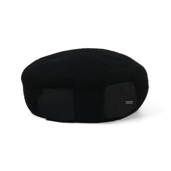 

berets temperament modeling hat retro painter cap barrette hats bonnets for women designer children korean fashion bow wool beret, Blue;gray