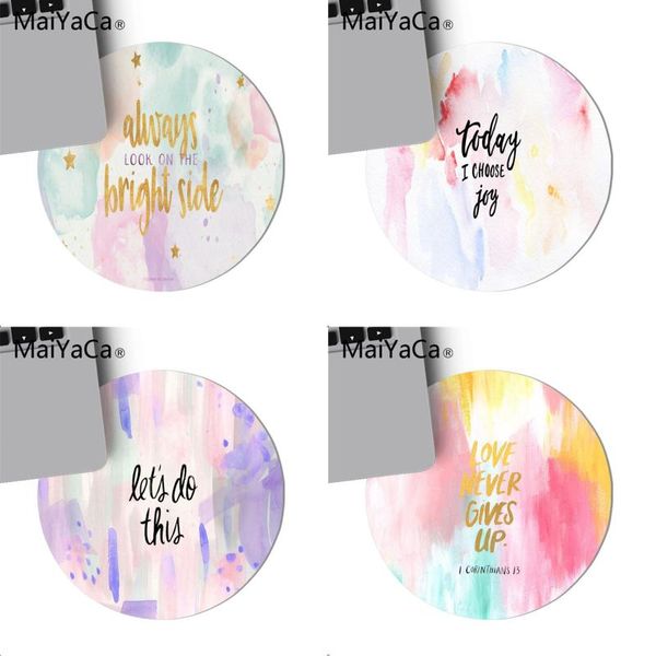 

mouse pads & wrist rests maiyaca te amo watercolor durable rubber mat pad anti-slip lappc mice 220x220mm circular