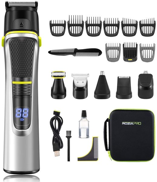 

roziapro beard trimmer for men grooming kit cordless hair clippers for men nose hair trimmer multifunctional grooming kit