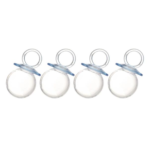 

gift wrap 12pcs transparent pacifier candy boxes creative for baby shower (blue)
