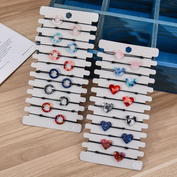 

bohemian resin geometric woven bracelet women's suit 12pcs, Golden;silver