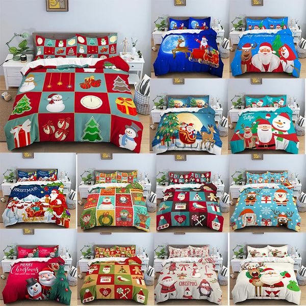 

bedding sets christmas party set santa claus duvet cover with pillowcase quilt  king