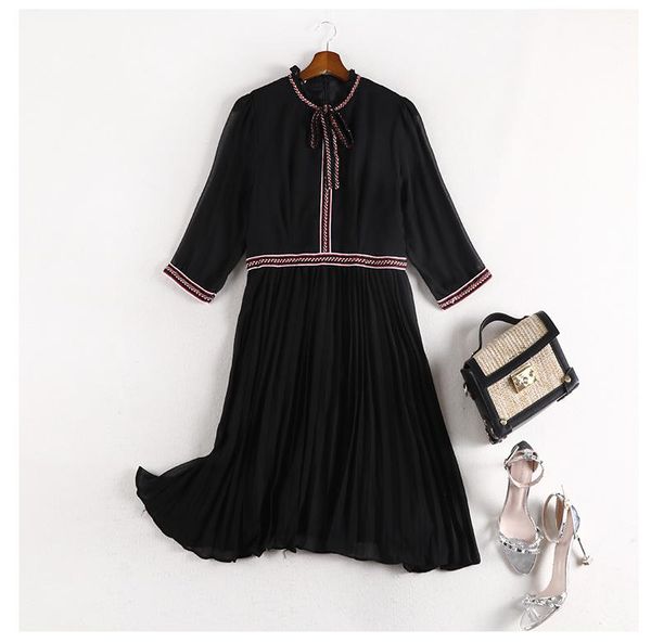 

autumn large size 6l long women's women dress plus style age-reducing fat slimming a- line 10670 dresses big sizes casual, Black;gray