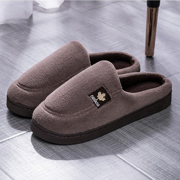 

slippers women winter 2021 cotton confinement comfortable ladies home non-slip couple, Black