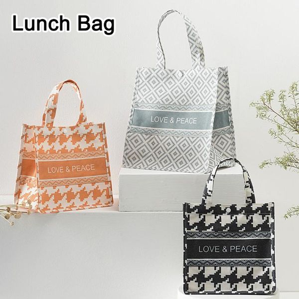 

lunch bag insulated box waterproof and oilproof large tote holder for men women eco-friendly multicolor ba storage bags