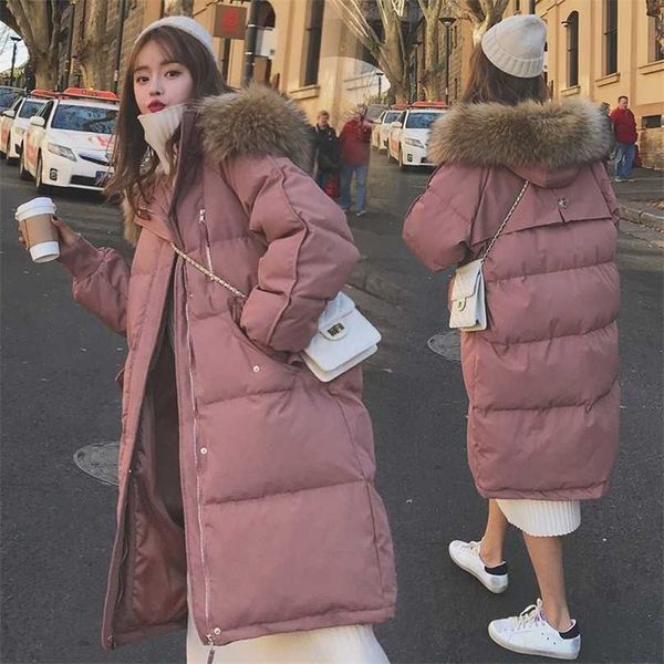 Parka Herbst Winter Jacke Frauen Kleidung Vintage Warme Mantel Weibliche frauen Unten Baumwolle Dicke Lange Parkas Übergroßen 211013