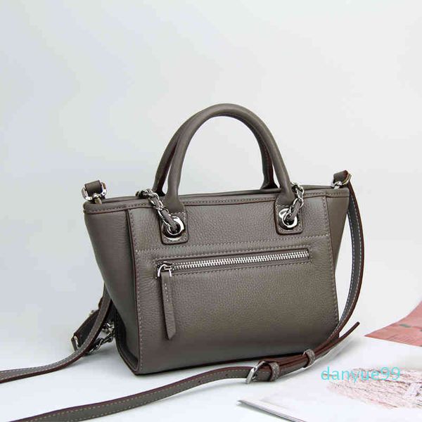 

designer bagsgenuine leather handbag 2021 new all-match first layer cowhide single shoulder messenger lady iron chain fashion natural fall