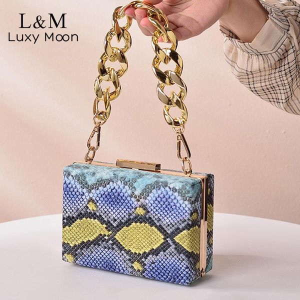 

evening bags vintage clutch purse and handbag fashion chain bag serpentine designer female luxury small wedding party sac x421h