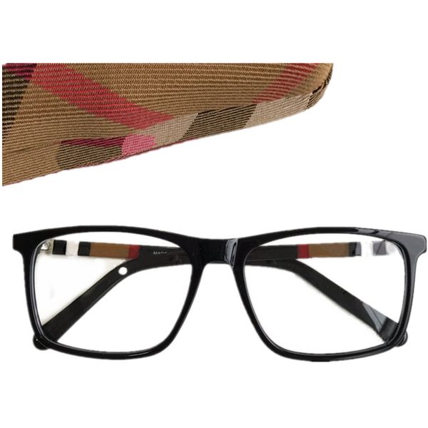 

fashion concise rectangular optical frame plain anti-bluelight plano glasses eyeglasses 54-17-140 plaid plank fullrim for prescription desig, Black
