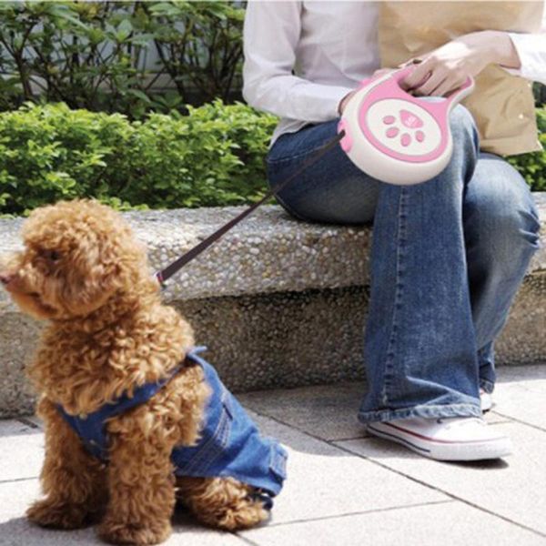 

dog collars & leashes 1pcs 5m retractable leash pet leads rope automatic extendable running dogs