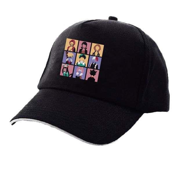 

printed cap anime my hero academy shade solid hat baseball pattern, Blue;gray