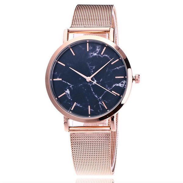 

selling women's watch quartz stainless steel marble pattern simple business fashion dress gift relogio feminino wristwatches, Slivery;brown