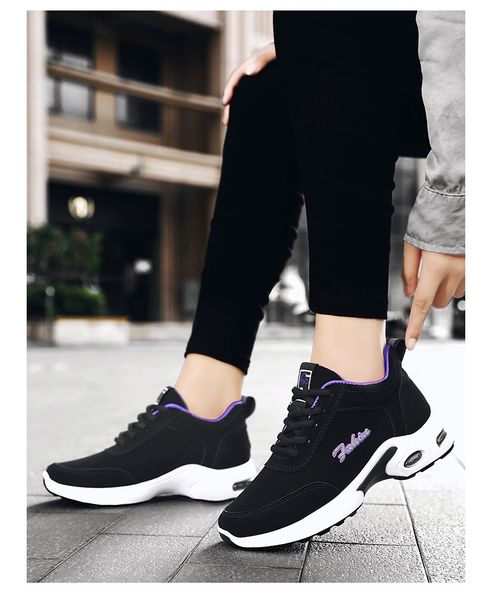 

women's shoes fall 2021 matte leather upper soft sole running shoe korean casual cushion sports shoes women pn115