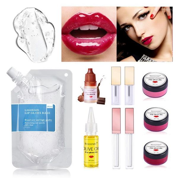

50ml lip gloss base versagel diy set moisturizing lipgloss pigment powder fruit essence safe handmade cosmetic1