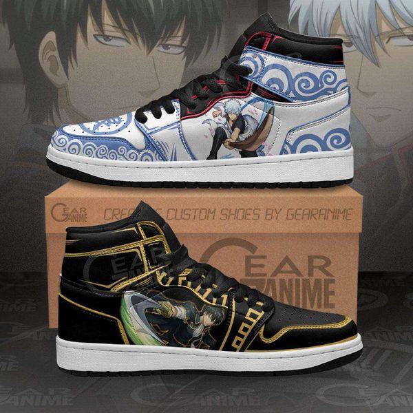 

sakata gintoki and toshirou hijikata sneakers gintama anime sport shoes 2021