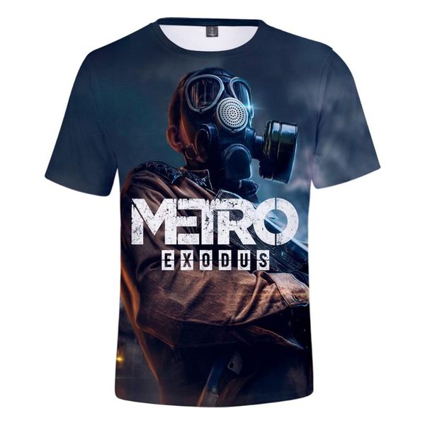 

men's t-shirts fashion cool 2021 metro exodus t shirt 3d printing summer men/women clothing selling short-sleeved casual women tshirts, White;black