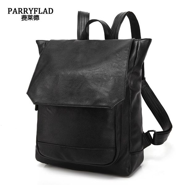 

backpack 2021 casual men backpacks traveling black leather japanese school