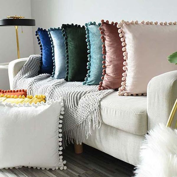 

pillow home textile high end velvet simple bedroom plush lint wistiti 45Ã30 50 cm pillowcase