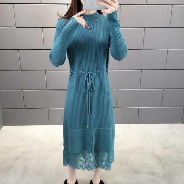 

women's sweaters autumn women knit half-neck female jumper solid lace up ladies long sleeve knitted sweater 0lj7, White;black