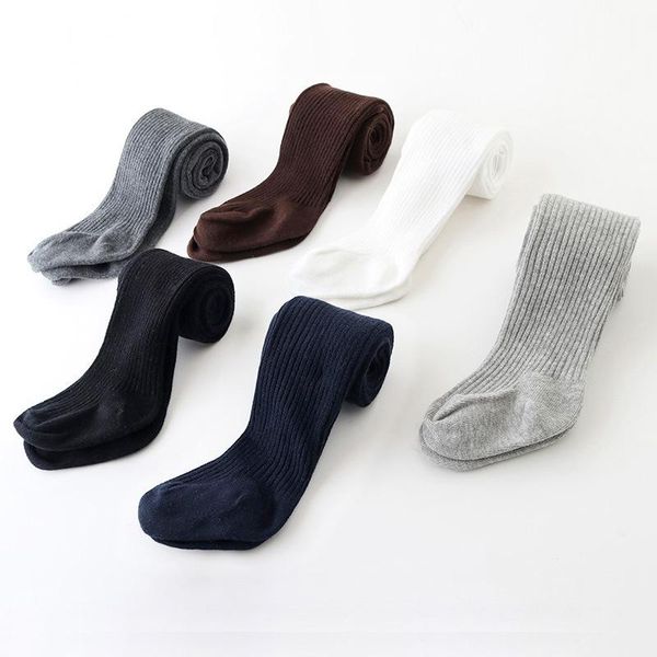 

children's tights baby solid color dance stockings clothing cotton girls pantyhose kids knitted big pp leggings autumn socks, Pink;yellow