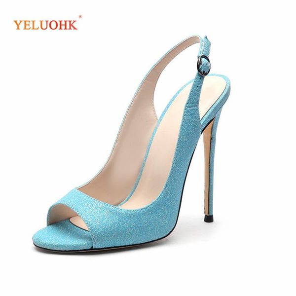 

dress shoes women sandals open toe ladies shiny leather pumps candy color 34-45 plus size party, Black