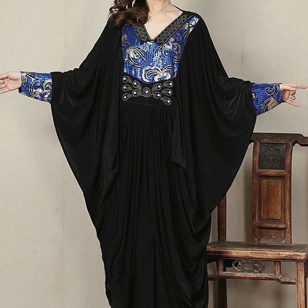 

chinese style vintage women clothes new fashion long dress loose casual plus size women maxi dress robe vintage femme 10441, Red