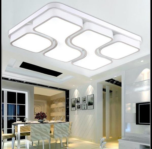 

ceiling lights luxury led black and white light body acrylic light, rectangular square home commercial lighting lamp
