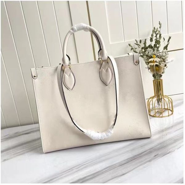 

classic fashion luxurys designers bags purses onthego medium tote handbags women shopping handbag mono embossed shoulder bag ship