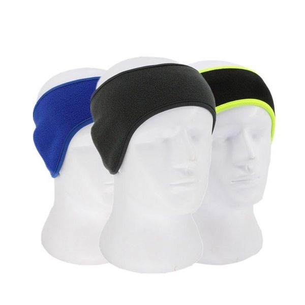 

cycling caps & masks outdoor polar fleece soft equipment running windproof warm hair band thermal ear protection headcover, Black