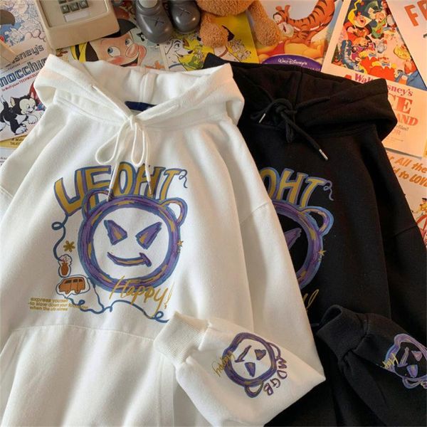 

women's hoodies & sweatshirts oversized funny moster hoodie streetwear hip hop women gothic autumn high street casual black men