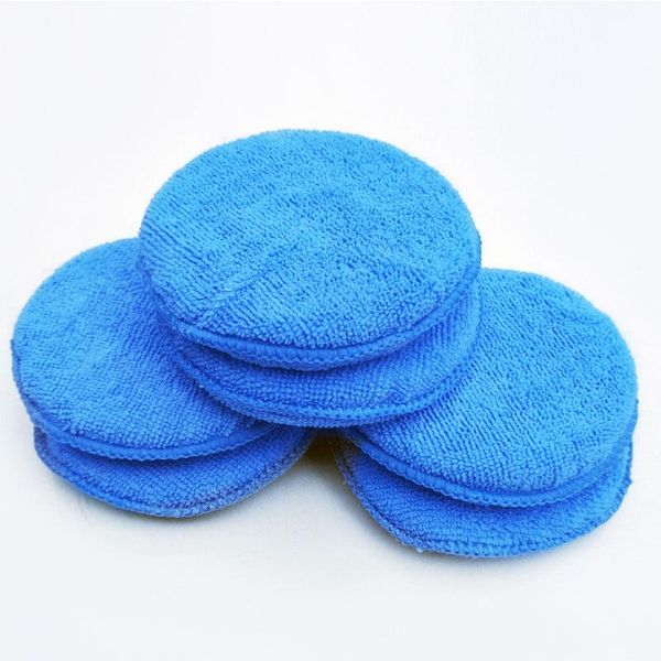 

5inch soft microfiber car wax waxing sponge polish buffing pad for apply and remove auto care 2pcs or 5pcs choice