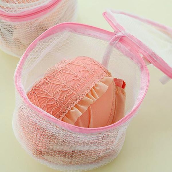 

1pcs mesh laundry bag polyester home organizer coarse net basket bags for washing machines bra