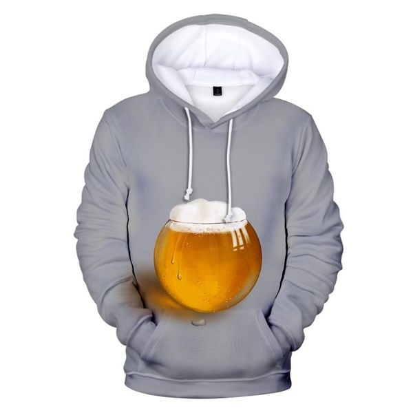 

est beer 3d hoodies men women autumn fashion casual sweatshirts print men's hoodie clothes &, Black