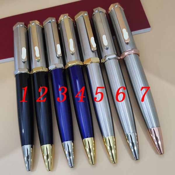 

5a 7 colors ballpoint pen administrative office stationery luxurs promotion metal pens with red original pens-case for christmas gifts