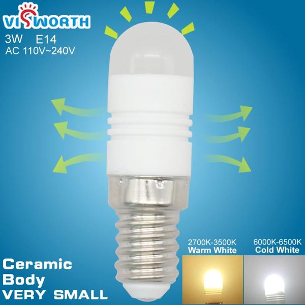 

bulbs 3w high power led bulb 220v lamp white ceramic body mini small e14 base spotlight warm cold light for home