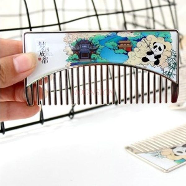 

cute comb tourist souvenir cartoon panda with easy to carry home combs hairdressing supplies portable female1, Silver