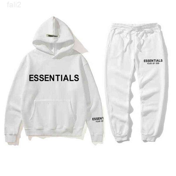 

fog fear of double line essentials new set chest soup seal couple hooded sweater, Black