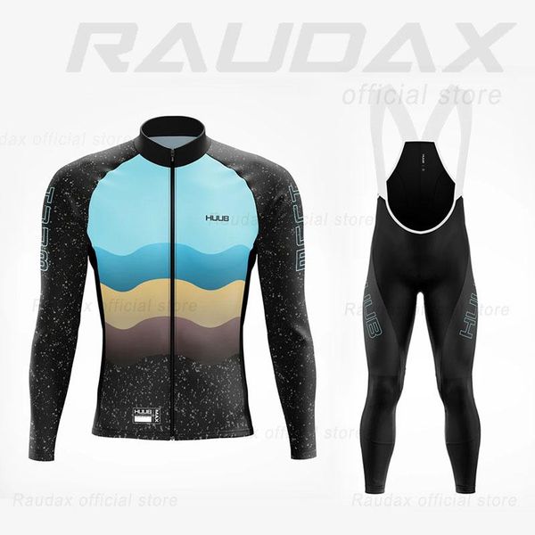 

racing sets men's cycling jersey set 2021 pro team raudax spring summer clothing mtb bib short ropa ciclismo triathlon, Black;blue