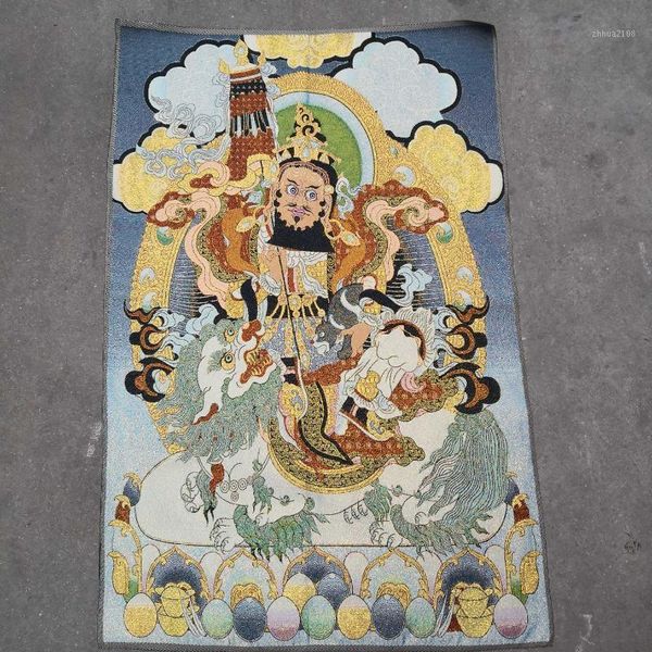 

other arts and crafts 36 inch silk embroidery statue of the god wealth thangka paintings1