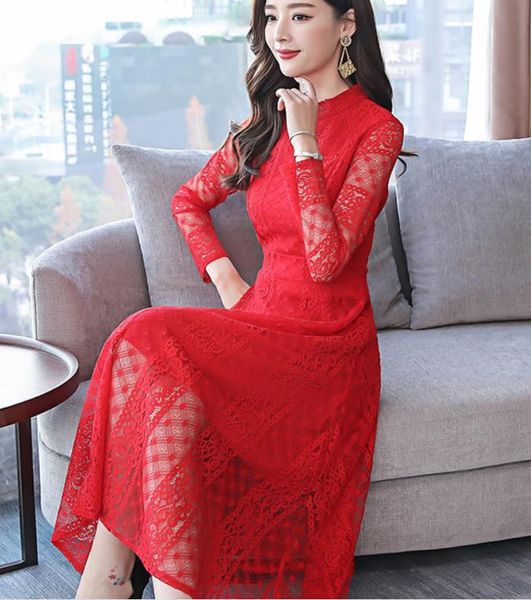 

casual dresses 2021 spring and autumn summer with style fashion women long sleeve round collar dress, Black;gray