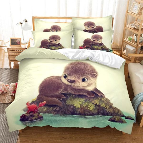 

bedding sets cute animal set  duvet cover bed cotton bedroom