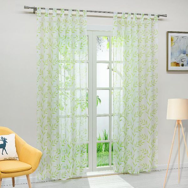 

window curtain pastorale sheer tulle voile polyester fabric screening treatment for living room & drapes