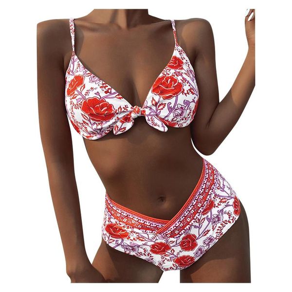 

women's swimwear low waist bikini 2021 female tow pieces swimsuit women flower print two piece suit push up bathing swim biquini, White;black