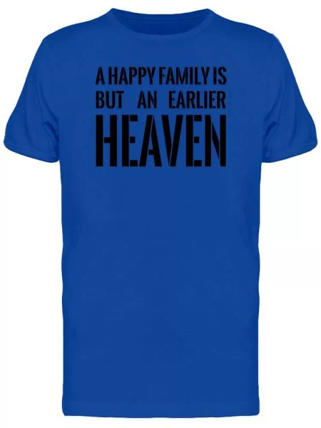 

happy family: an earlier heaven tee men's -image by shutterstock, White;black