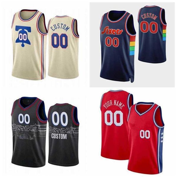 

custom printed 75th basketball jerseys 21 joel 25 ben embiid simmons 14 danny 1 andre green drummond 31 seth curry 0 tyrese maxey 11 jaden, Black