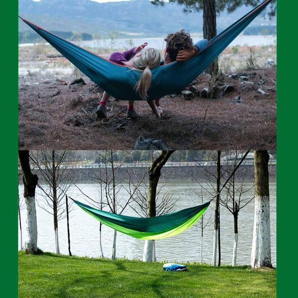 

camp furniture hammock hammocks sleeping bed camping 2 person tent hiking travel outdoor stand with straps 2carabinersingle double