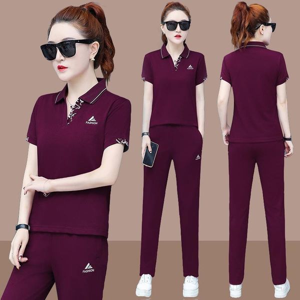 

summer lounge wear two piece women tracksuits set and pants 2 sets womens outfits korean style fall clothing trendy, Gray