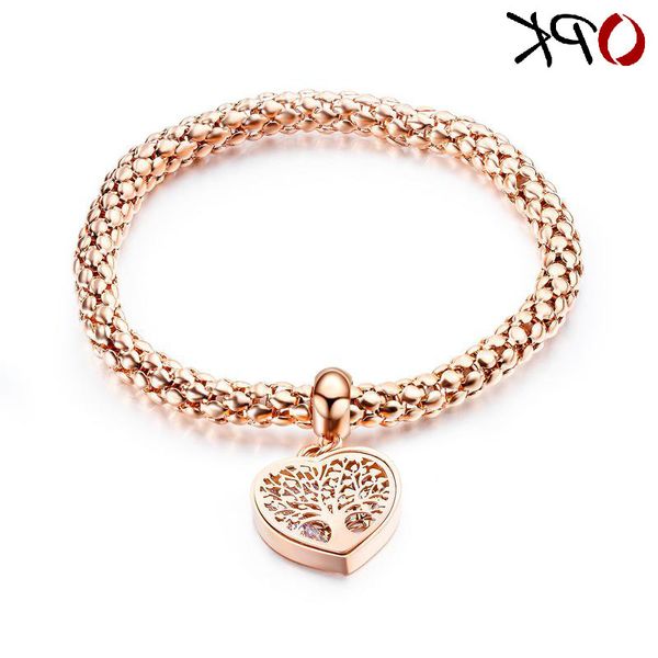 

fashion titanium steel of life bracelet women's hollow out, Golden;silver